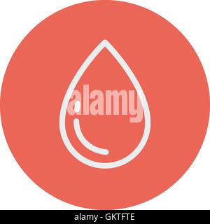 Goccia di acqua sottile Icona di linea Illustrazione Vettoriale