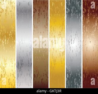 Alluminio, Bronzo e Ottone texture cucito Illustrazione Vettoriale