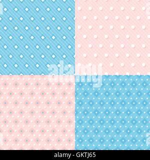 Set di colorate geometriche modelli senza giunture Illustrazione Vettoriale