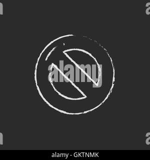 Non è consentito firmare disegnato in Chalk Illustrazione Vettoriale