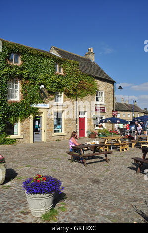 Market Place, Masham, North Yorkshire, Inghilterra, Regno Unito Foto Stock