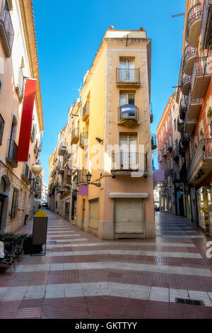 Figueres street, Catalogna, Spagna Foto Stock