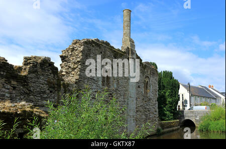 Rovine del XII secolo casa normanna di Christchurch Foto Stock