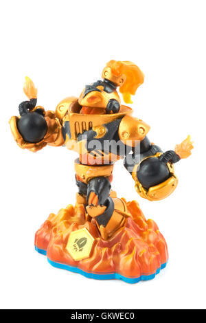 Zona di Blast uno dei tanti personaggi In Skylanders Video Gioco Foto Stock