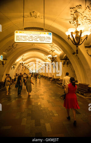 Arbatskaya stazione della metropolitana Foto Stock