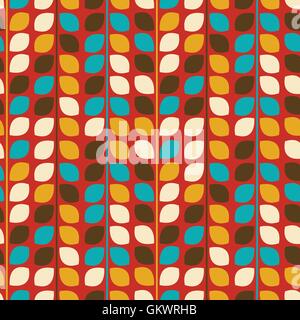 Fiore di vettore senza giunture di pattern su sfondo rosso Illustrazione Vettoriale