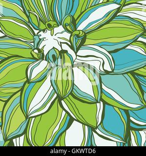 Verde astratta di petali di fiori. Utilizzare per il design elegante. Grande spazio di copia. Illustrazione Vettoriale