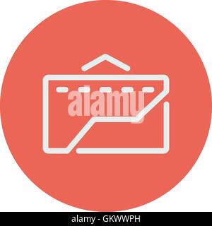 Busta con manico sottile Icona di linea Illustrazione Vettoriale