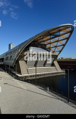 Luogo Crossrail, West India Quay,Canary Wharf station wagon, Docklands, East London E14, Regno Unito Foto Stock