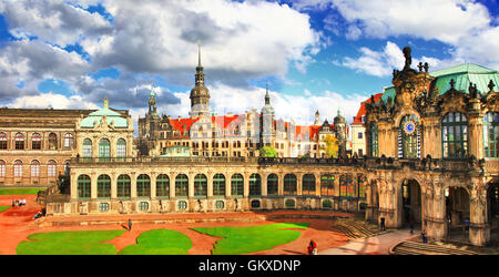 Incredibile Zwinger barocco museo ho Dresden. Germania Foto Stock