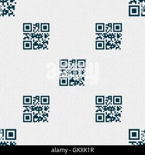 Codice QR icona segno. Modello senza cuciture con texture geometrica. Vettore Illustrazione Vettoriale