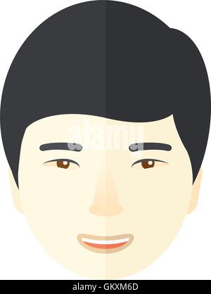 Asian giovane ragazzo. Illustrazione Vettoriale