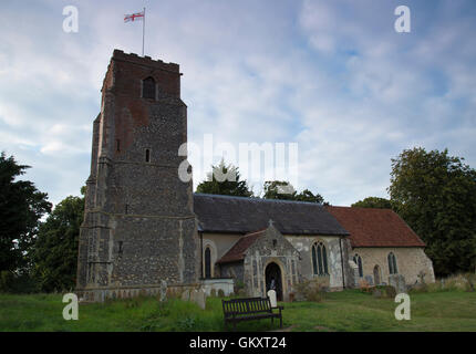 La chiesa nel villaggio di Blaxhall Suffolk in Inghilterra Foto Stock