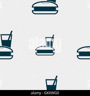 Pranzo box icona segno. Modello senza cuciture con texture geometrica. Vettore Illustrazione Vettoriale