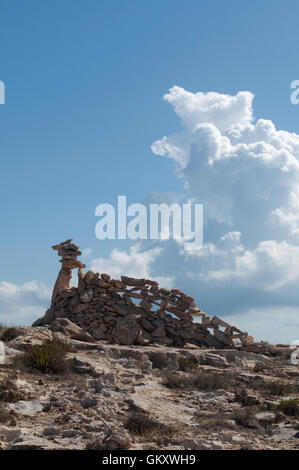 Formentera: Platja de Llevant, sul lato orientale della penisola Trucador, è uno dei più tranquilla spiaggia dell'isola Foto Stock