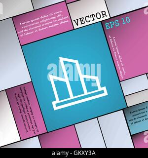 Icona del diagramma di segno. Appartamento moderno stile per il design. Vettore Illustrazione Vettoriale