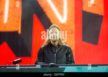 DJ David Guetta al V Festival a Hylands Park,Chelmsford,Essex domenica agosto 21st. Foto Stock