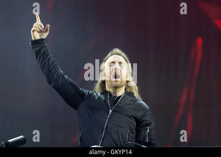 DJ David Guetta al V Festival a Hylands Park,Chelmsford,Essex domenica agosto 21st. Foto Stock