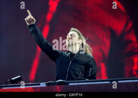 DJ David Guetta al V Festival a Hylands Park,Chelmsford,Essex domenica agosto 21st. Foto Stock