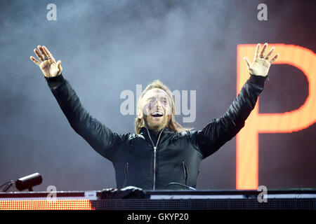 DJ David Guetta al V Festival a Hylands Park,Chelmsford,Essex domenica agosto 21st. Foto Stock