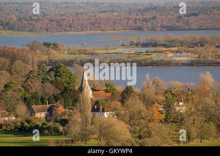 Bury e Amberley Wild Brooks Foto Stock