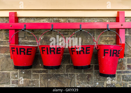 Benne di fuoco Foto Stock