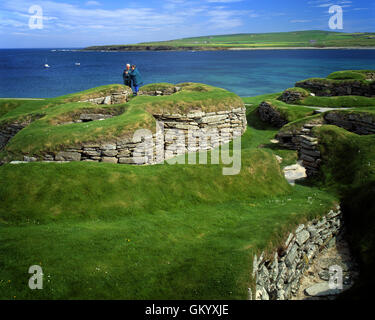 GB - Scozia: Neolitico Skara Brae sulla baia di Skaill sulla Orkney continentale Foto Stock