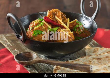 Kadai pollo. Karahi murgh. Cibo India Pakistan Foto Stock