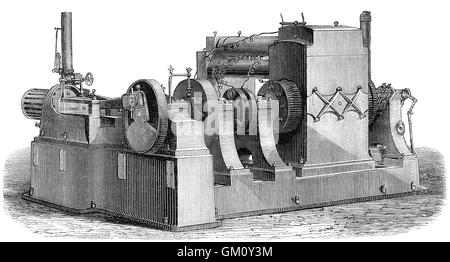 Generatore da Thomas Alva Edison, 1847-1931, un inventore americano e imprenditore Foto Stock