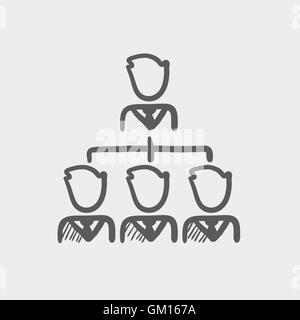 Business meeting icona schizzo Illustrazione Vettoriale