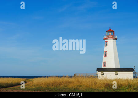 Capo Nord faro in western Prince Edward Island, Canada. Foto Stock