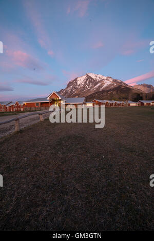 Alpenglow Patagonia Cile Foto Stock