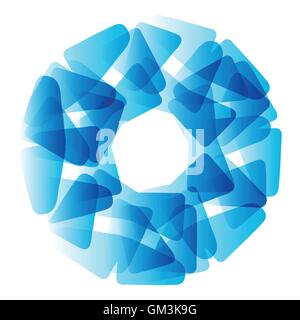 Abstract vettore cerchio blu. Banner, flyer o Logo design template . Illustrazione Vettoriale