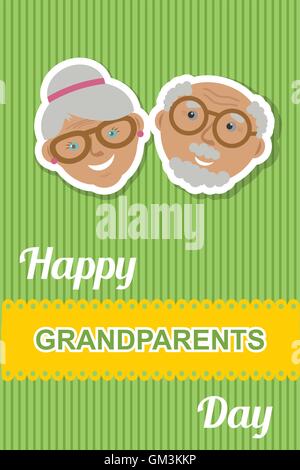 Felice giorno dei nonni card. Illustrazione Vettoriale Illustrazione Vettoriale