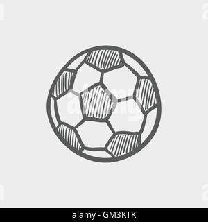 Pallone da calcio icona schizzo Illustrazione Vettoriale