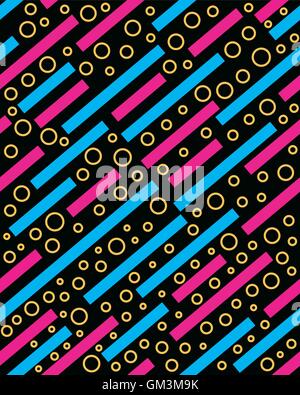 Retrò 80s memphis sfondo pattern Illustrazione Vettoriale