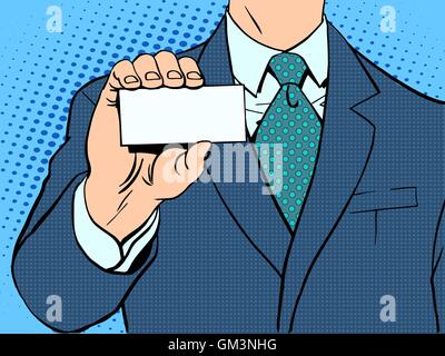 Imprenditore e business card Illustrazione Vettoriale