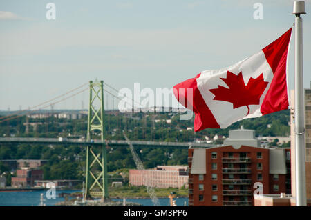 Bandiera canadese - Halifax - Nova Scotia Foto Stock