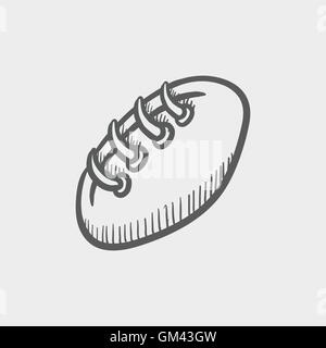 Palla calcio icona schizzo Illustrazione Vettoriale