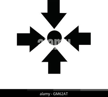 Punto di incontro icona design illustrazione Illustrazione Vettoriale