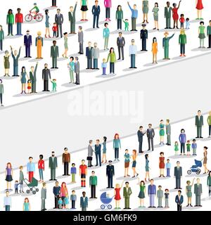 Grande folla Illustrazione Vettoriale