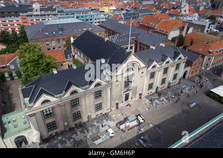 Copenhagen, Danimarca - 15 agosto 2016: vista aerea dell'edificio principale dell'Università di Copenhagen Foto Stock