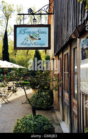 Les Près d'Eugénie ristorante La Ferme aux Grives, Eugénie-les bains, Francia Foto Stock