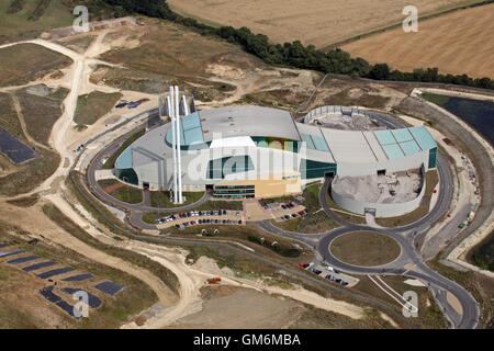 Vista aerea di Ardley EFW Power Station azionato da Viridor, Oxfordshire, Regno Unito Foto Stock