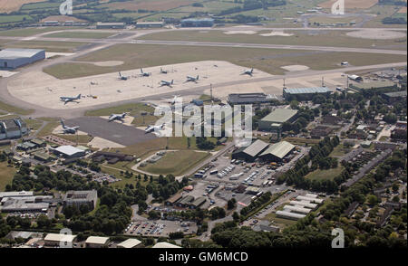 Vista aerea della RAF Brize Norton in Oxfordshire, Regno Unito Foto Stock