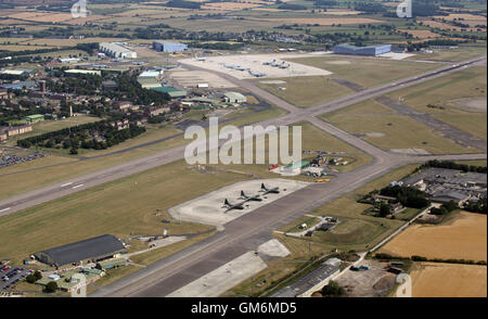 Vista aerea della RAF Brize Norton in Oxfordshire, Regno Unito Foto Stock