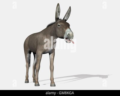 Donkey Ride a voi - 3D render Foto Stock