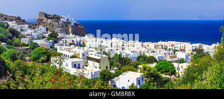 Vista panoramica di isola di Nissiros .Grecia Foto Stock