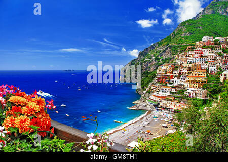 Bella scenicplaces di Italia - costa di Amalfi - Positano Foto Stock