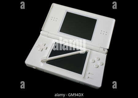 Nintendo DS Lite bianco Console di gioco Foto Stock